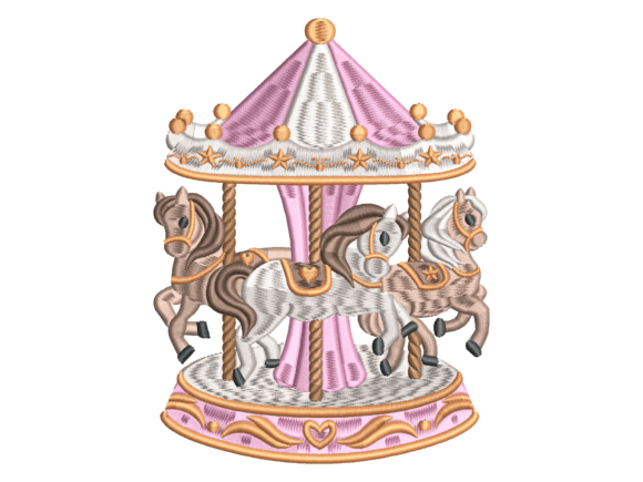 Carousel Embroidery: A Craft Fair-Ready Design