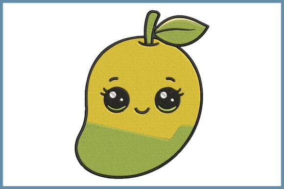 Cute Mango Embroidery Design