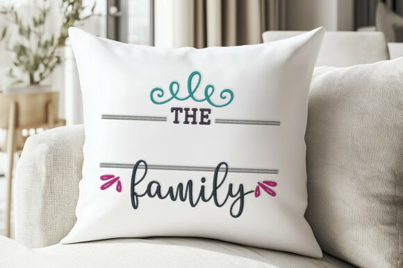 Family Name Split Embroidery