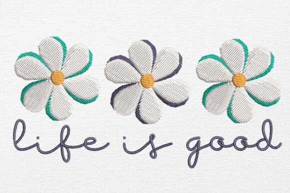Floral Quote Embroidery Design
