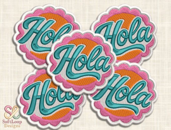 Hola Patch Machine Embroidery Design