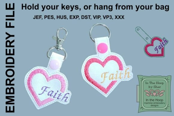 ITH Faith Key Fob - Christian Embroidery
