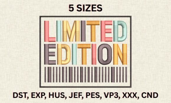 Limited Edition Embroidery Text