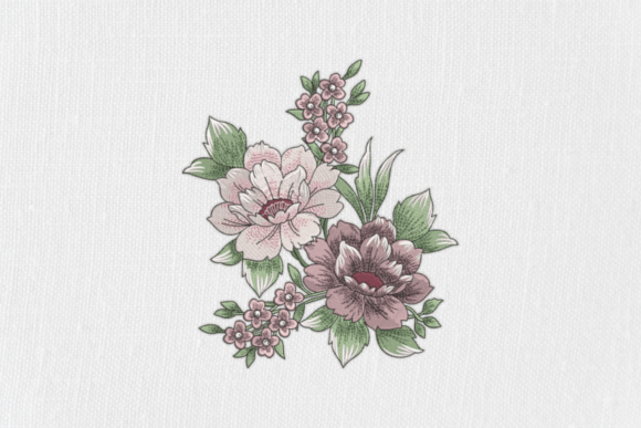 Peony Flower Embroidery