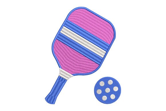 Pickleball Paddle Embroidery Design