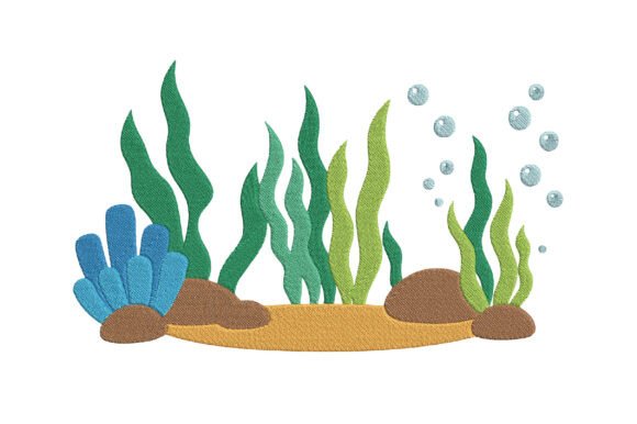 Underwater Seabed Embroidery Design